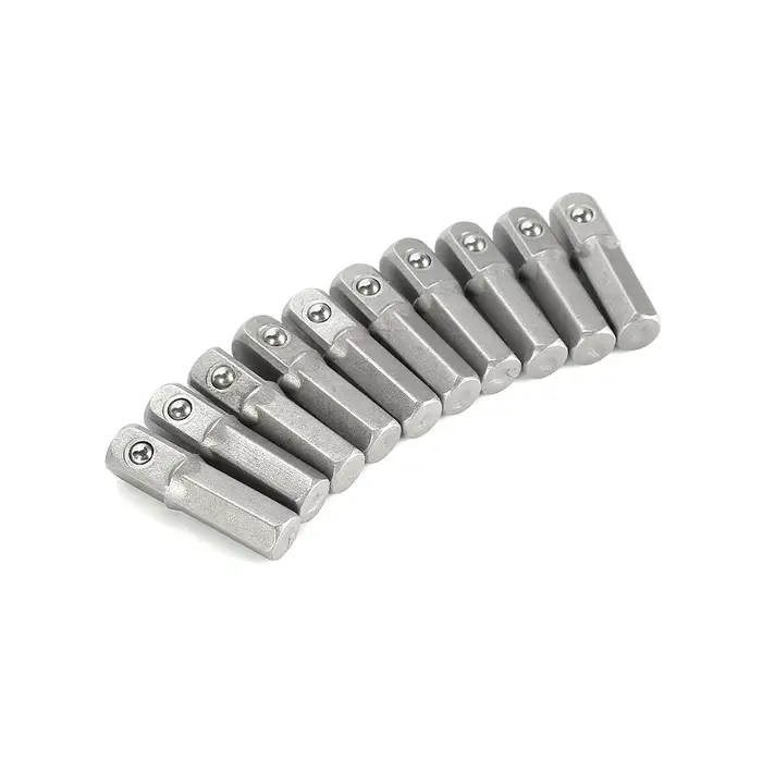 Adaptateur de douille à Impact Long de 25mm, convertisseur à tige hexagonale de 1/4 "à entraînement