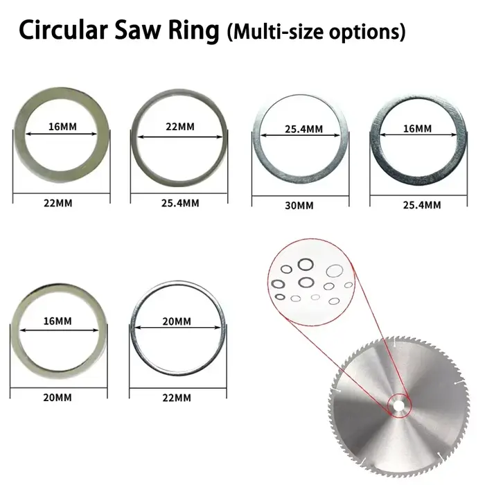 Anneau de réduction multi-taille pour meuleuse, conversion de lame de scie circulaire, angle différe