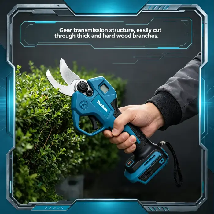 Cisailles électriques sans fil Makita 18V sans balais | Élagueuse multifonctionnelle pour arbres fruitiers