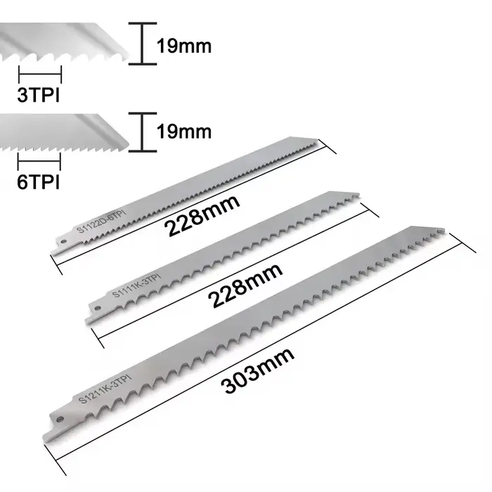 Lames de scie alternative en acier inoxydable