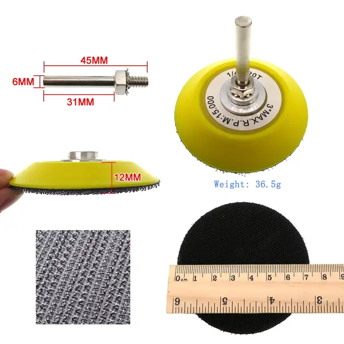 Plaque de support de 3 pouces (75 mm) avec tige de 6 mm