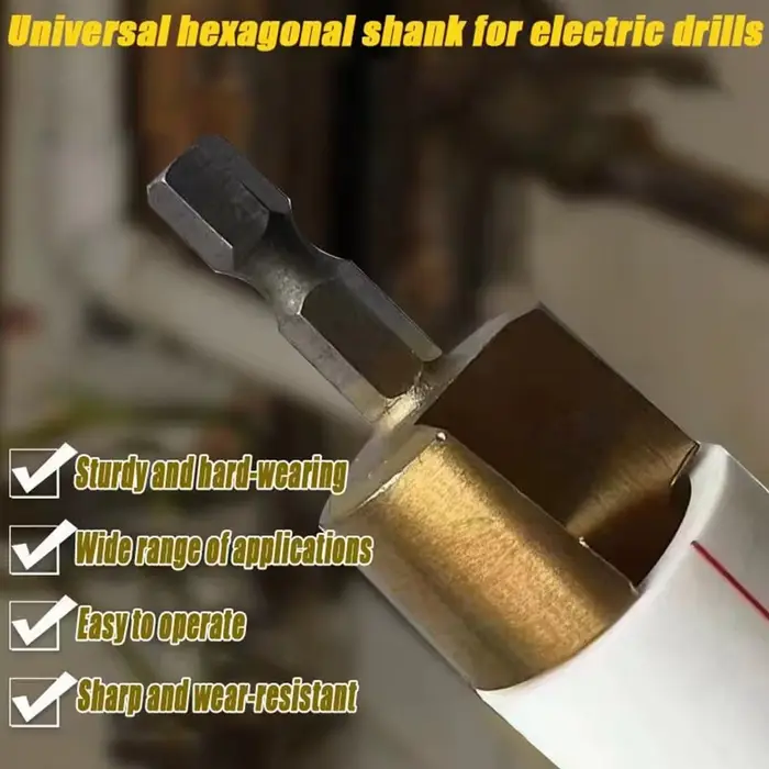 Foret d'élargissement hexagonal PPR 24-31/18-24/15-19 pour tuyaux d'eau/électricité