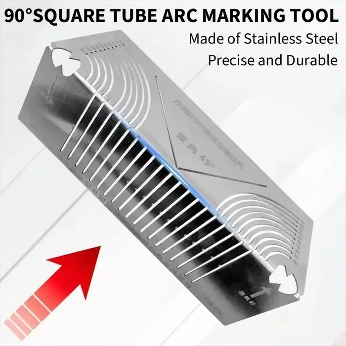 Outil de marquage d'arc d'angle flexible précis pour tuyau carré de 20 à 100MM