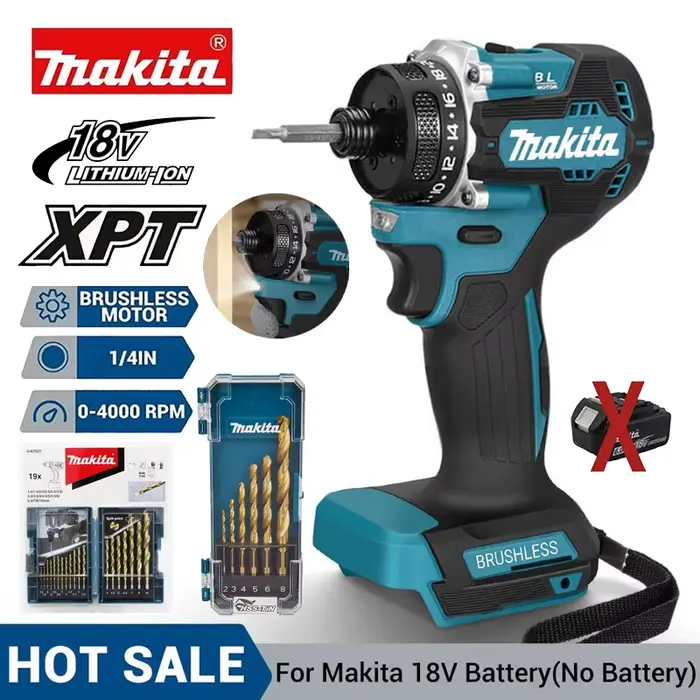 Perceuse électrique sans balais Makita 3800IPM 3600RPM 180NM