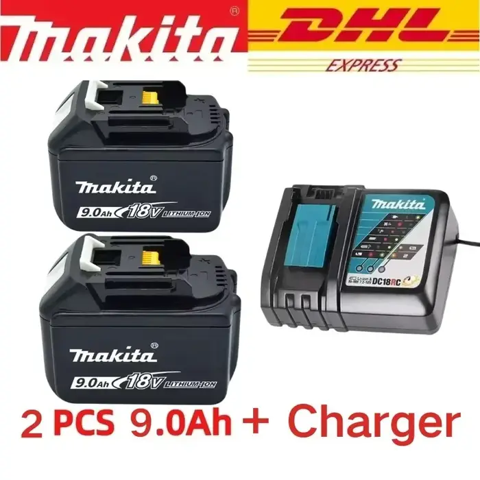 Batterie Makita 100% originale 18V 5/6/9Ah de grande capacité adaptée à la meuleuse d'angle