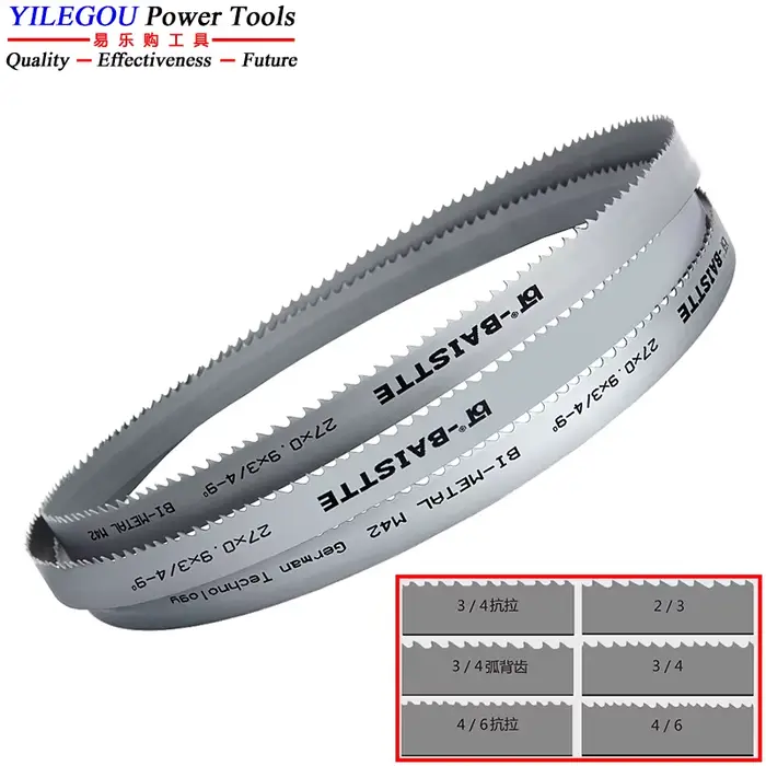 2160 2360 2460 2560 2720 2930mm M42 lames de scie à ruban bi-métal 19x0.9mm lame