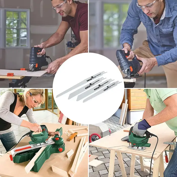 Lot de 10 lames de scie sabre à changement facile avec étui de rangement