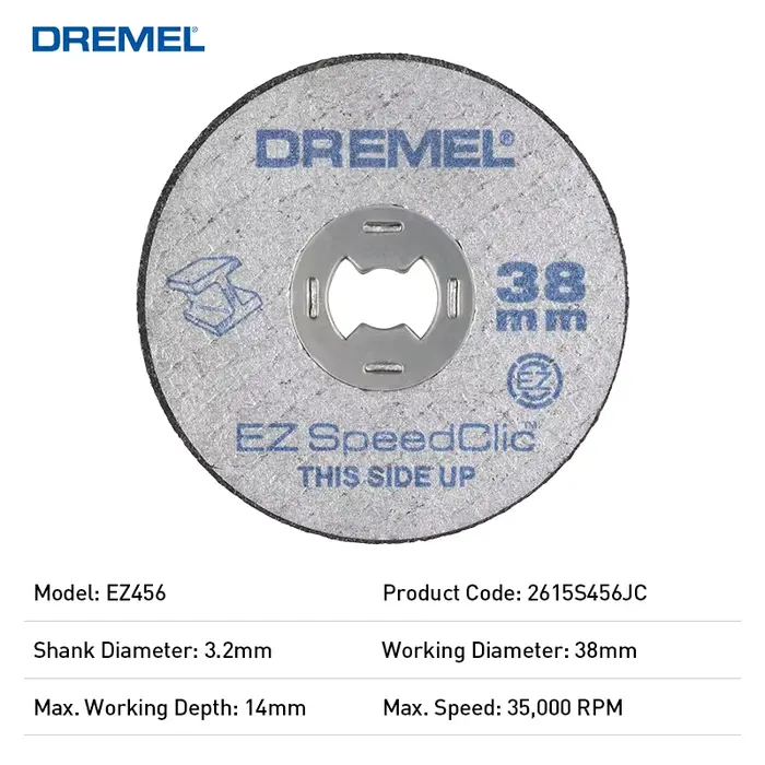 5/10/15 pièces/paquet Dremel EZ456 38mm roue de coupe en fibre de verre lame de scie outil rotatif disque abrasif pour