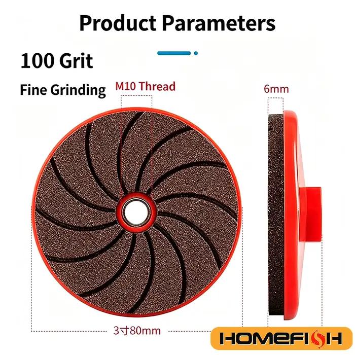 Disque de polissage pour carrelage céramique M10 pour meuleuse d'angle