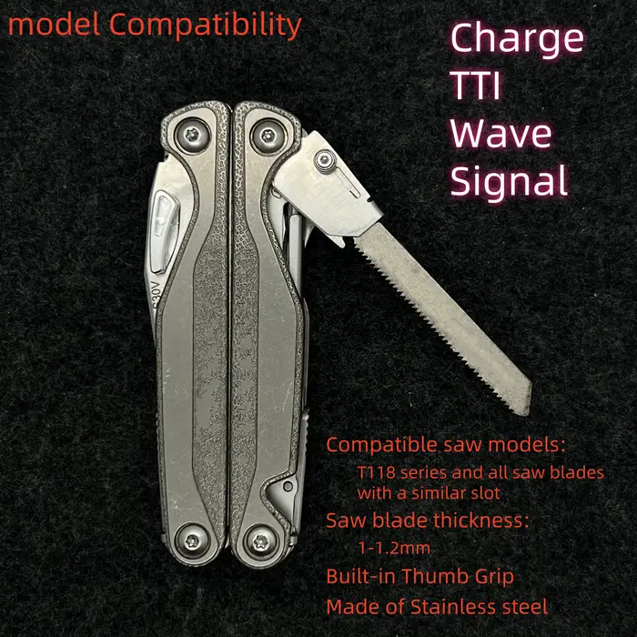Support de scie à tige en T en acier inoxydable avec poignée pour Leatherman Charge TTI Wave Signal