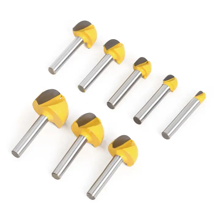 Mèches à nez rond en carbure massif, tige de 6mm, 6,8,12,16,18,20,22mm, outils CNC, nez rond, boîte 
