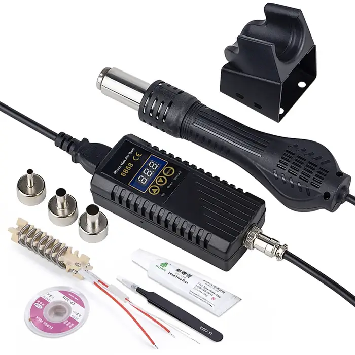 JCD 750W pistolet thermique affichage numérique Micro Station de soudage de retouche