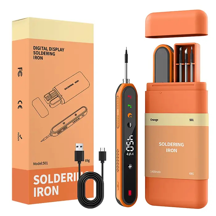 Kit de fer à souder électrique numérique USB multifonctionnel intelligent 180-450 ℃ Fer à souder à