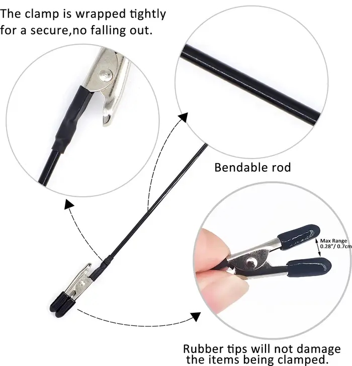 Outil de soudure à base magnétique Rafford - 360 ° Support de PCB à bras flexibles avec pinces crocodiles pour la