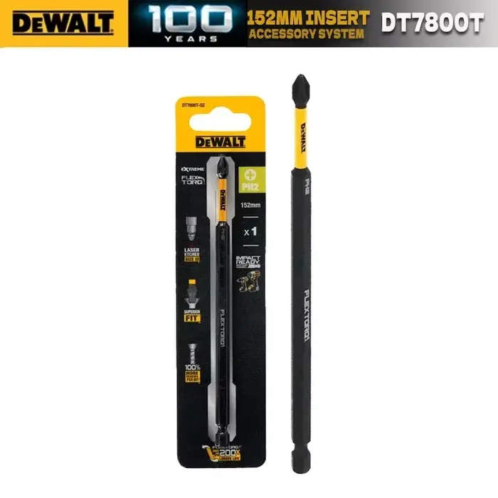 DEWALT DT7800T-QZ PH2 Flex Torq 152mm insérer perceuse électrique pilote magnétique Bit