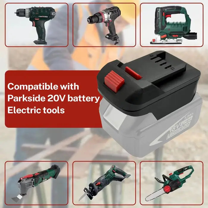 Le convertisseur Li-ion pour batterie au Lithium Bosch 18V vers pour outil Parkside X20V fiable et durable (sans