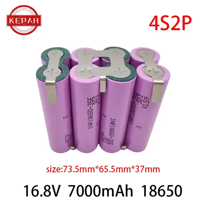 Batterie Personnalisée 5S2P 5S3P 5S4P 6S2P 8.4V 3.7V 10.8V 16.8V 18V 25.2V 18650 35E