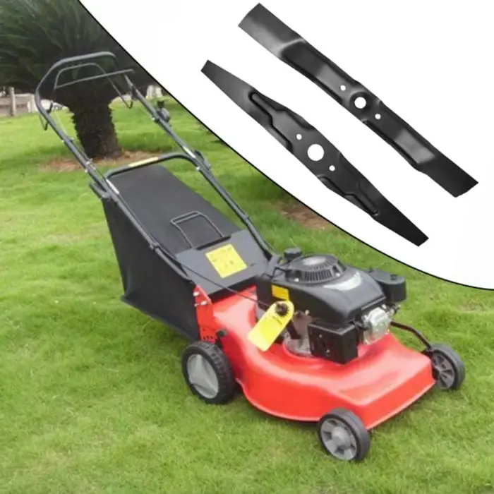 Pièces de rechange OEM pour tondeuse à gazon : Lot de 2 lames de coupe double face pour outils de jardinage et entretien de la pelouse