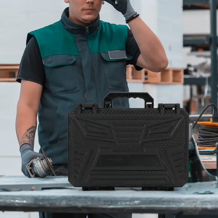 Boîte à outils en plastique pour meuleuse d'angle