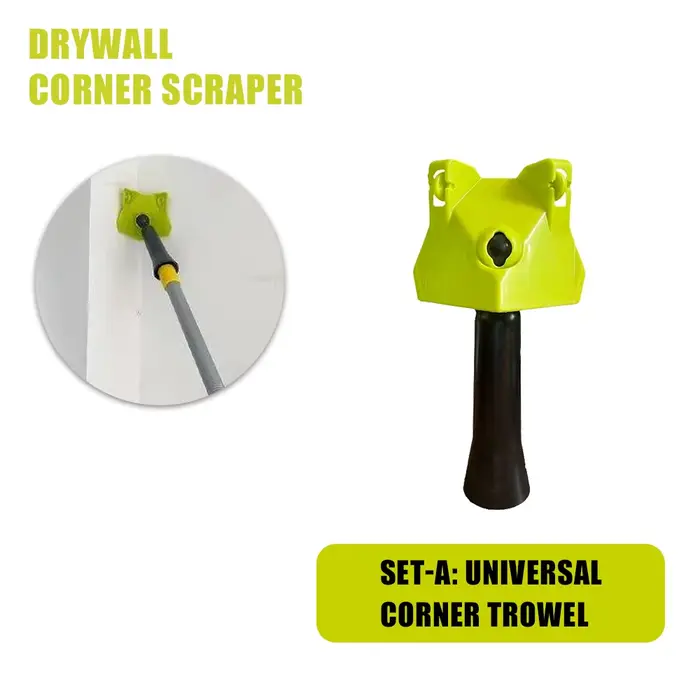 Couteau à mastic d'angle universel, fixable sur perche extensible, outil pour le nettoyage des murs 