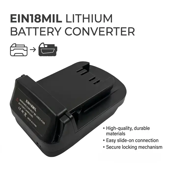 Adaptateur de batterie EIN18MIL pour Einhell vers Milwaukee