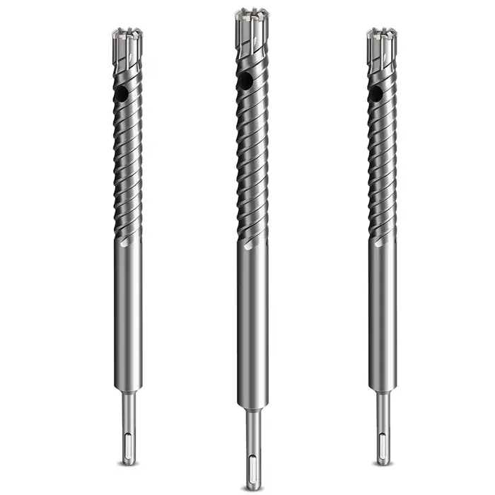 Foret SDS-Plus pour béton armé avec lame à 4-10 dents en acier – Alliage haute dureté pour pénétration de barres d'armature robuste