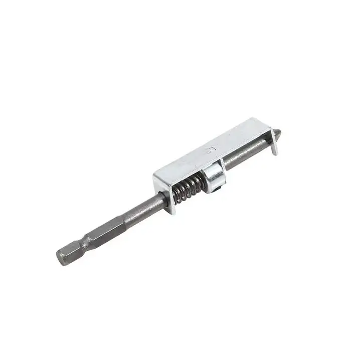 Foret de fixation de vis avec petit clé à molette, guide de vis auto-bloquant gris pour perceuses él