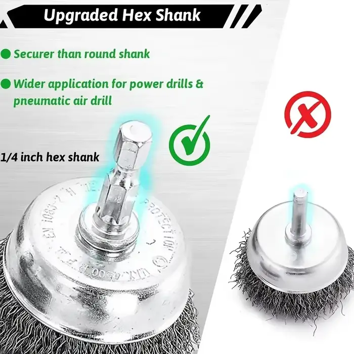 Brosse métallique pour perceuse