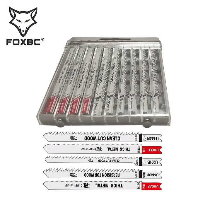 FOXBC – jeu de 24 lames de scie sauteuse à tige en U