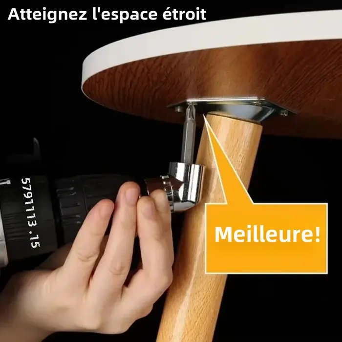 105 ° Adaptateur de tournevis de fixation de perceuse d'angle