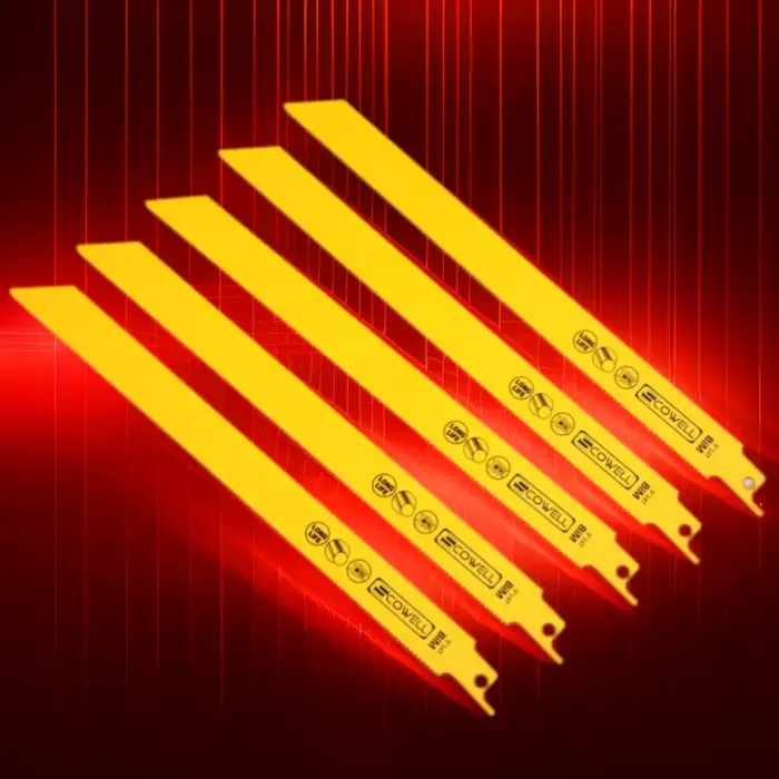 HSS bimétallique M42 Cobalt 8% haute Flexible 9 pouces 14TPI sabre lames de scie alternative clou en