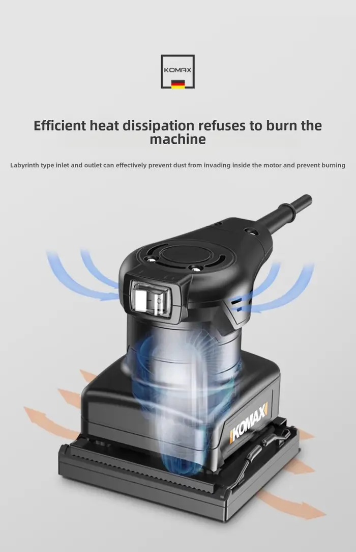 Ponceuse électrique efficace 220V pour le travail du bois et le polissage des sols avec système de dépoussiérage
