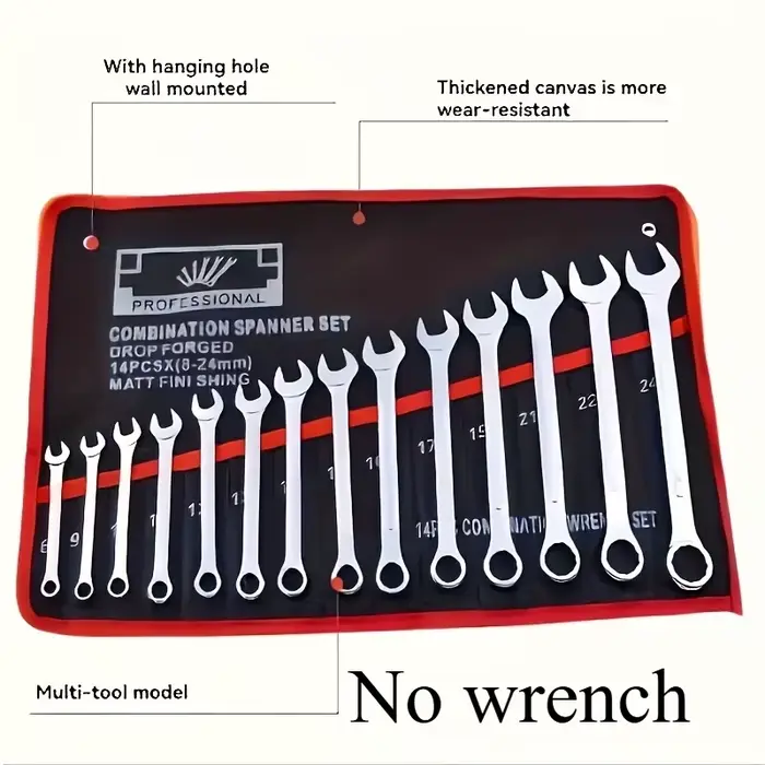 Organisateur d'outils à 14 poches. Sac de rangement pour clés durable avec poignée portable. Idéal p