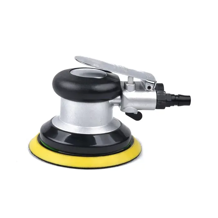 Ponceuse Orbitale Aléatoire Pneumatique avec Plaque de Support de 5 Pouces, Puissance de 12000 tr/min, pour Bois, Composites, Métal, Carrosserie de Voiture