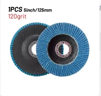 5 ''125mm disques à lamelles de ponçage en métal meuleuse d'angle roues lame 40/ 60/80/120 grain dis