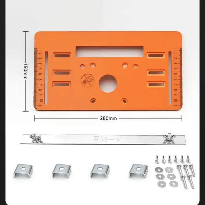 Plaque de base pour scie circulaire 90 ° Plat 45 ° Machine de découpage de découpe Oblique, plaq