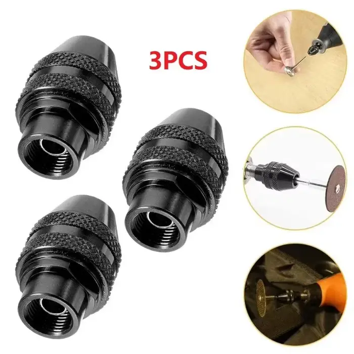 Jeu de mandrins sans clé polyvalents, mandrin de perçage de 0.8 à 3.2mm pour outils rotatifs, mandri