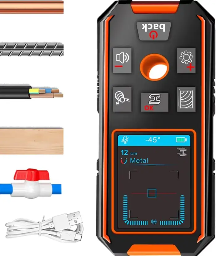 Détecteur de goujons muraux NF-513, Scanner mural 3 en 1 pour tester derrière les murs, fil AC en bo