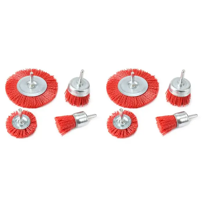 Kit de brosses en nylon abrasives AA81-8 pièces pour outil rotatif avec tige de 1/4 pouce