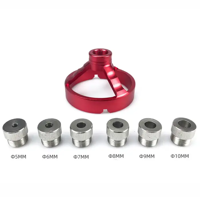 Guide de perçage en alliage d'aluminium résistant à 90mm, 5mm, 6mm, 7mm, 8mm, 9mm, 10mm, foret, perforateur, localisateur, gabarit, trou articulé, ventilé, calcul, outils de travail