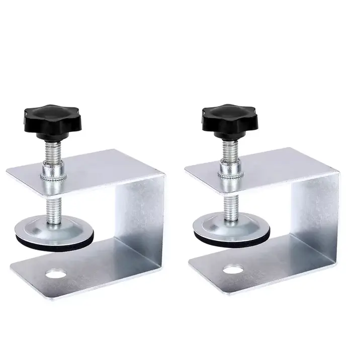 2/4 PIÈCES Pinces d'installation pour façades de tiroirs en acier, outils de menuiserie pour la pose