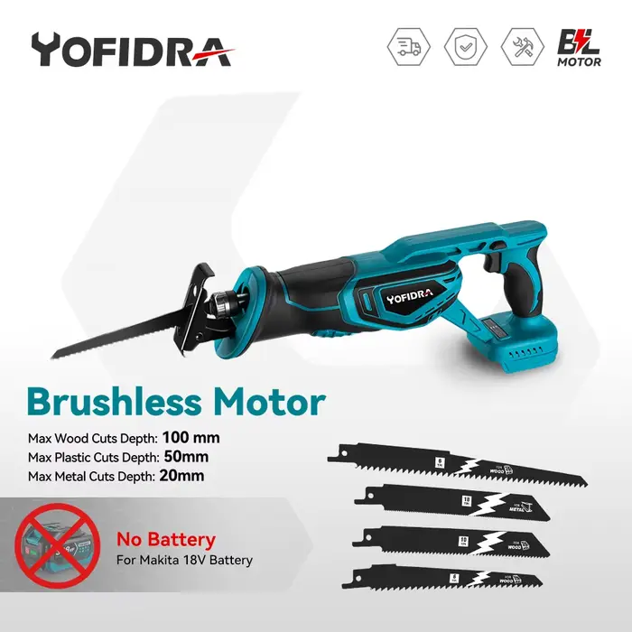 YOFIDRA 3000W scie alternative sans brosse 4 lames
