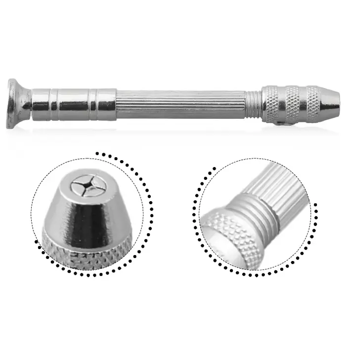 Ensemble de perceuses manuelles de taille miniature avec mandrin, plage de serrage de 0,3 à 3,2 mm, performance de perçage précise, forets à torsion manuels