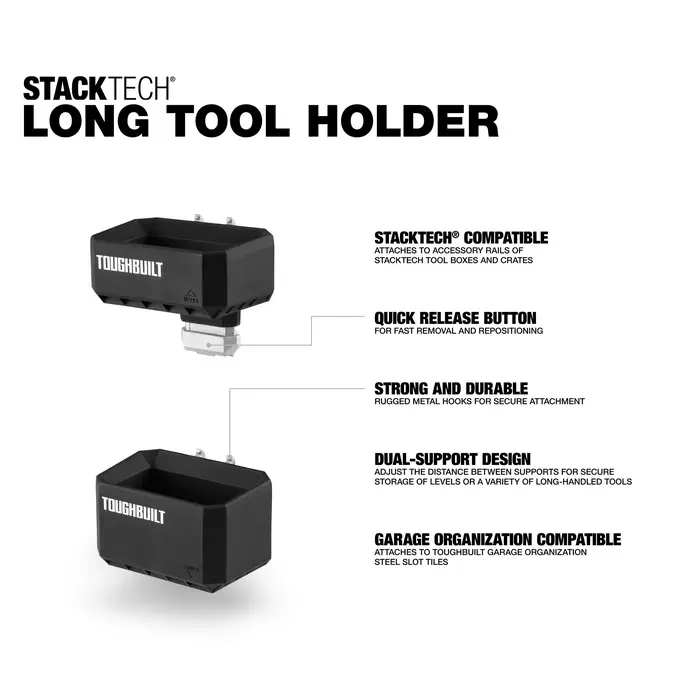 TOUGHBUILT TB-B1-A-54 STACKTECH porte-outil en plastique boîte à outils empilable spécial Vertical Portable organisateur