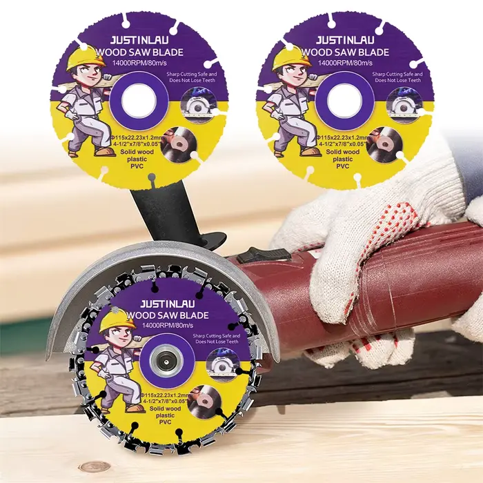 JUSTINLAU 115mm/125mm lame de scie circulaire disques de roue pour la coupe du bois disque de coupe
