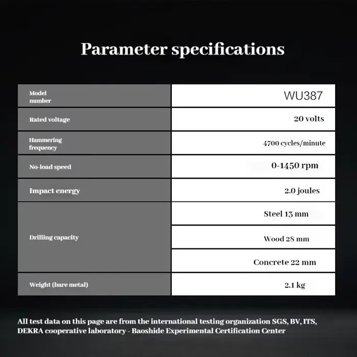 Punta X-Perceuse à percussion électrique WU387