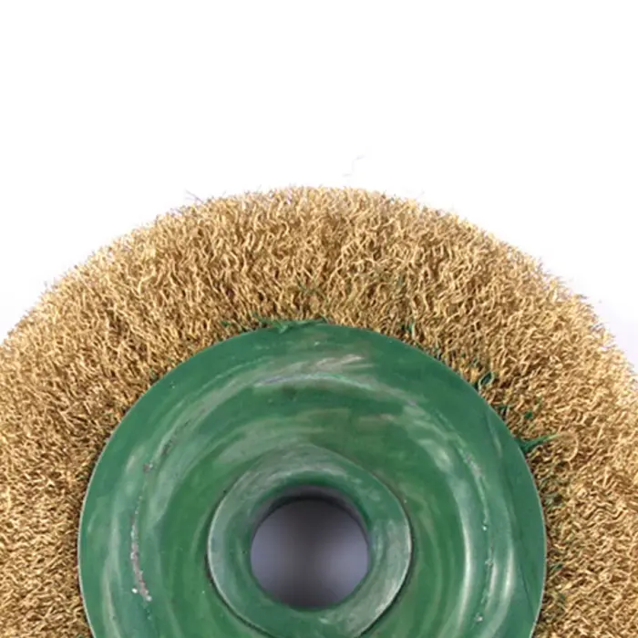 Roue de brosse métallique ronde en laiton durable