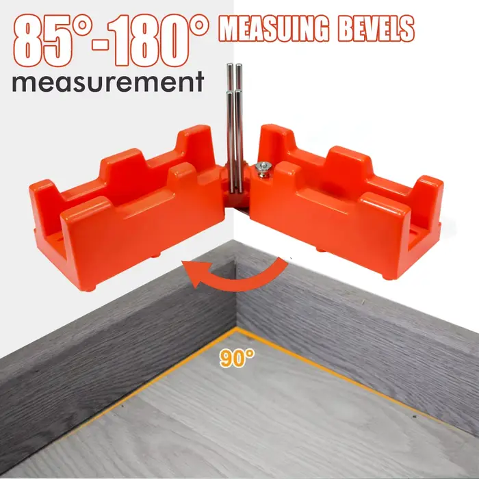 Outil de coupe de sciage d'angle de mesure d'onglet 2 en 1 85-180 °