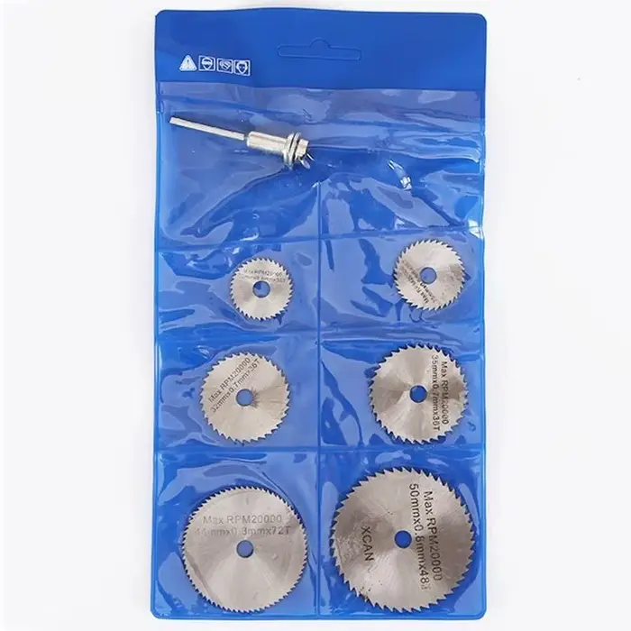 Perceuse 6 pièces 1/8 "tige haute vitesse en acier Mini lames de scie avec mandrins pour outil rotatif Dremel Foredom