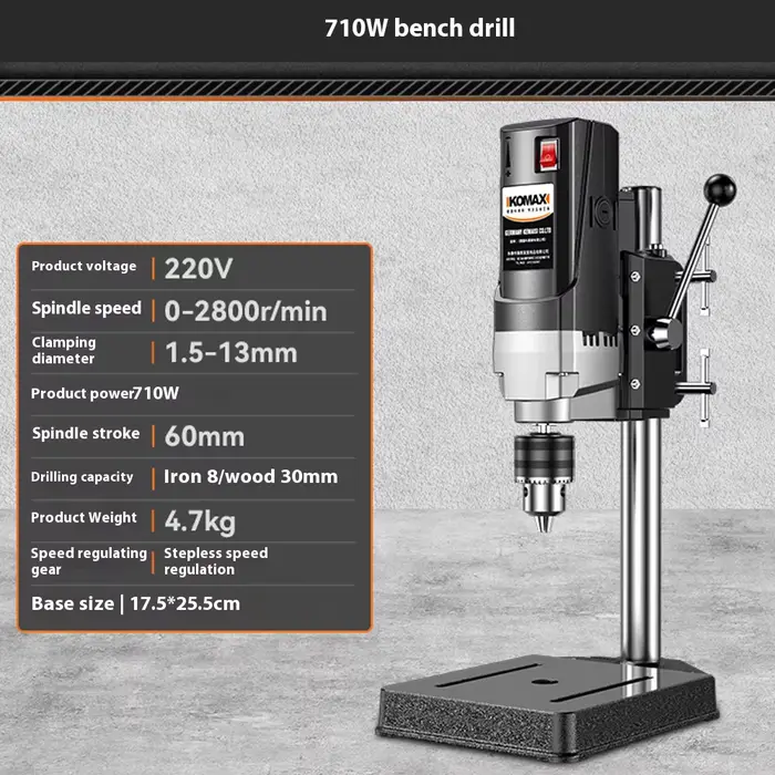 Perceuse d'établi multifonctionnelle 1050W, perceuse de haute précision, perceuse de table Portable,